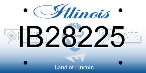 IB28225 Illinois License Plate
