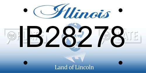 IB28278 Illinois License Plate