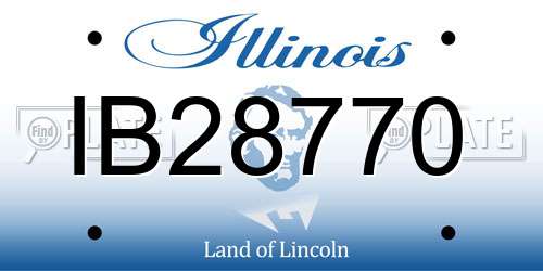 IB28770 Illinois License Plate