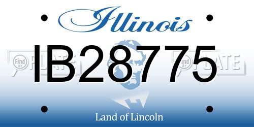 IB28775 Illinois License Plate