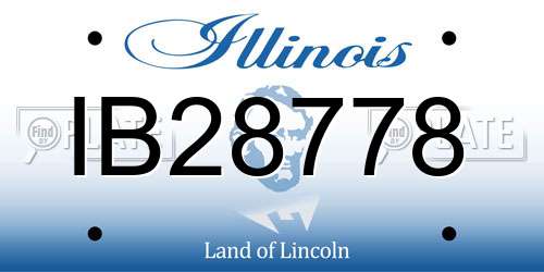 IB28778 Illinois License Plate
