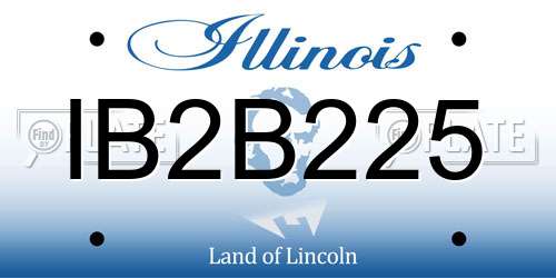 IB2B225 Illinois License Plate