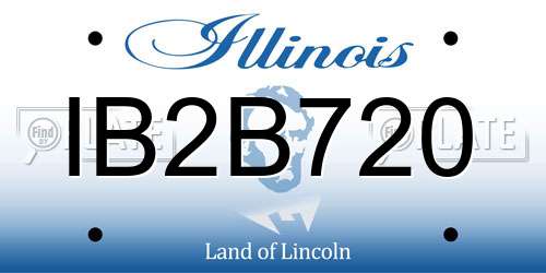 IB2B720 Illinois License Plate
