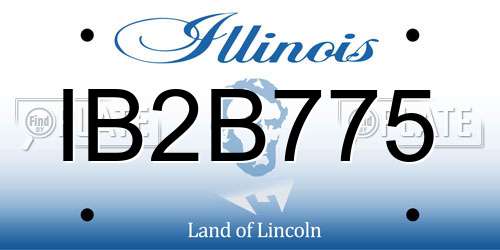 IB2B775 Illinois License Plate