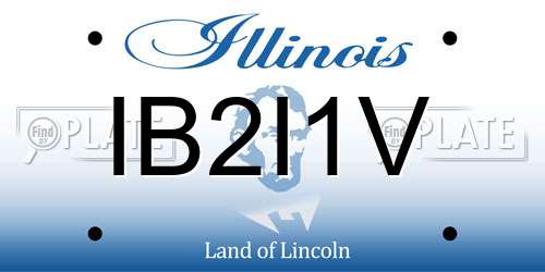 IB2I1V Illinois License Plate