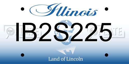 IB2S225 Illinois License Plate