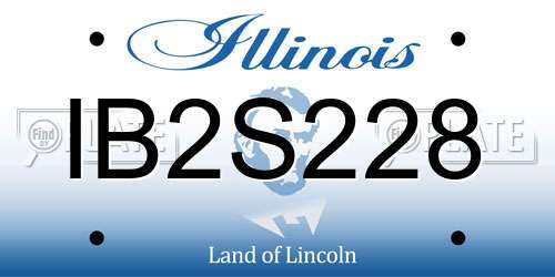 IB2S228 Illinois License Plate