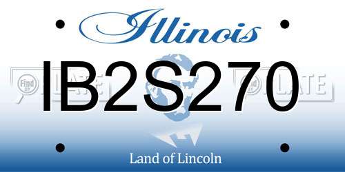IB2S270 Illinois License Plate