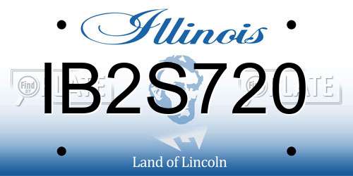 IB2S720 Illinois License Plate