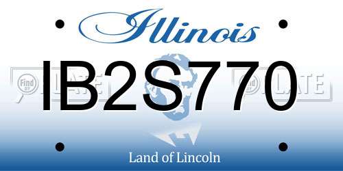 IB2S770 Illinois License Plate