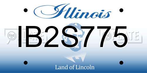 IB2S775 Illinois License Plate