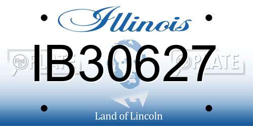 IB30627 Illinois License Plate