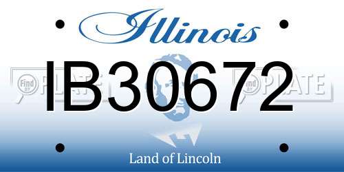 IB30672 Illinois License Plate