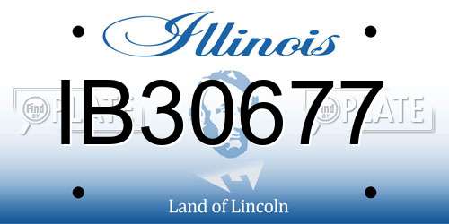 IB30677 Illinois License Plate
