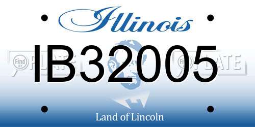IB32005 Illinois License Plate