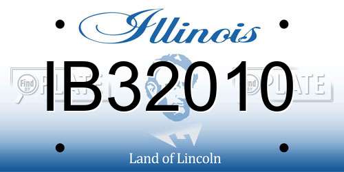 IB32010 Illinois License Plate
