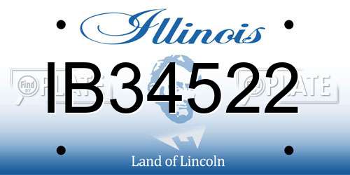IB34522 Illinois License Plate