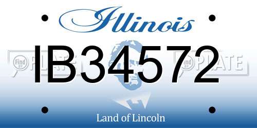 IB34572 Illinois License Plate