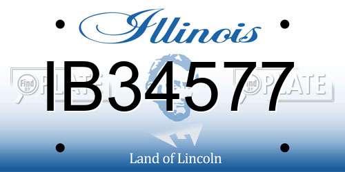 IB34577 Illinois License Plate