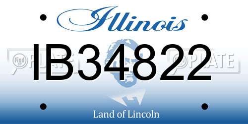 IB34822 Illinois License Plate