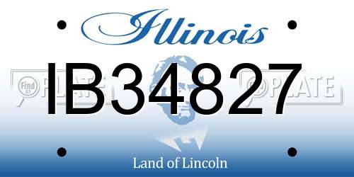 IB34827 Illinois License Plate