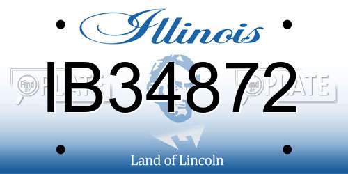 IB34872 Illinois License Plate