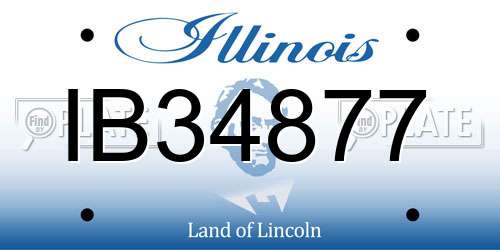 IB34877 Illinois License Plate