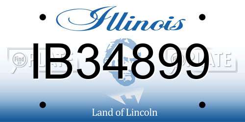 IB34899 Illinois License Plate