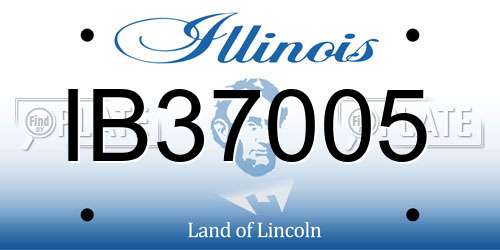 IB37005 Illinois License Plate