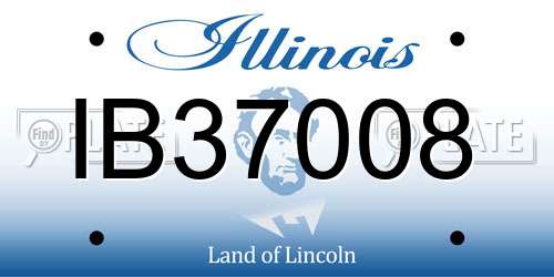 IB37008 Illinois License Plate