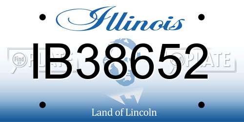 IB38652 Illinois License Plate