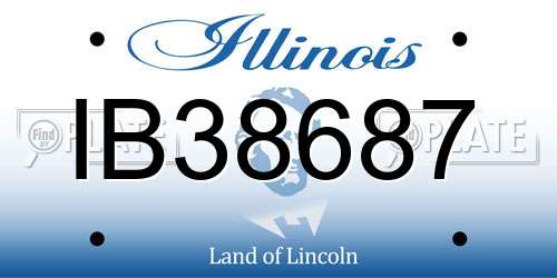 IB38687 Illinois License Plate