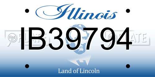 IB39794 Illinois License Plate