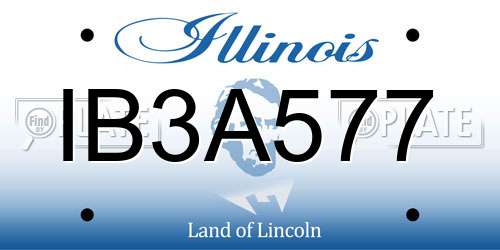 IB3A577 Illinois License Plate