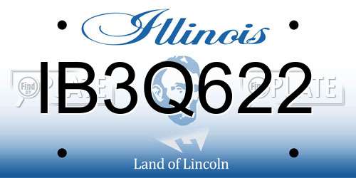 IB3Q622 Illinois License Plate