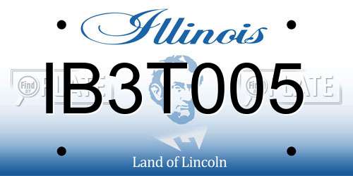 IB3T005 Illinois License Plate
