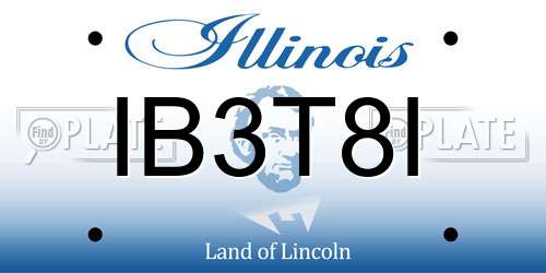 IB3T8I Illinois License Plate