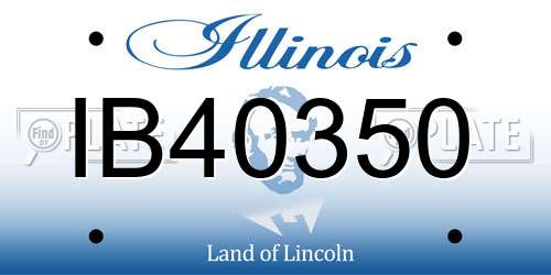 IB40350 Illinois License Plate