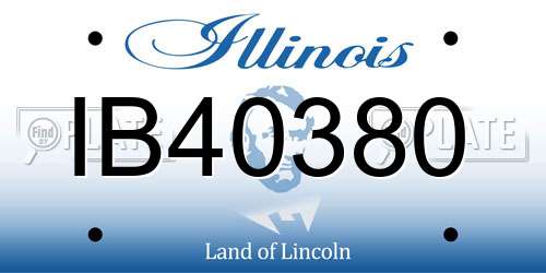 IB40380 Illinois License Plate