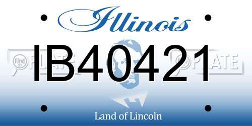 IB40421 Illinois License Plate