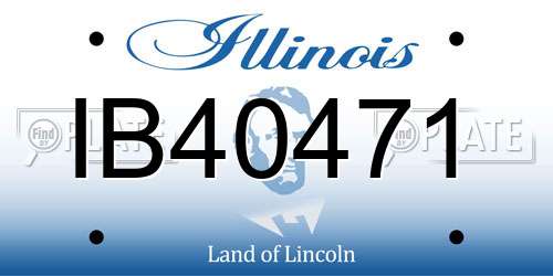 IB40471 Illinois License Plate