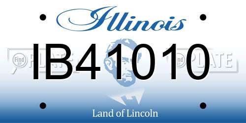 IB41010 Illinois License Plate