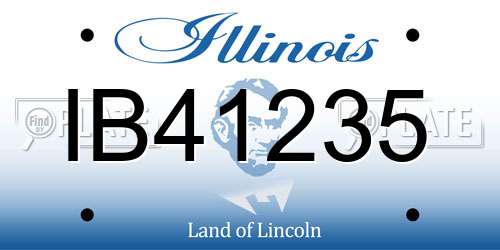 IB41235 Illinois License Plate