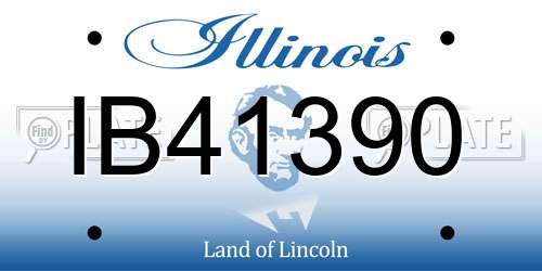 IB41390 Illinois License Plate