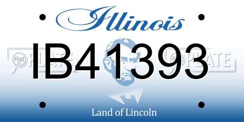 IB41393 Illinois License Plate