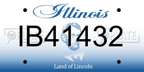 IB41432 Illinois License Plate