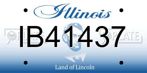 IB41437 Illinois License Plate
