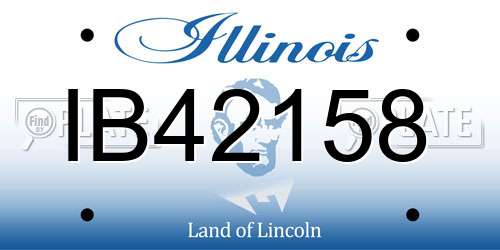 IB42158 Illinois License Plate