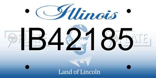 IB42185 Illinois License Plate