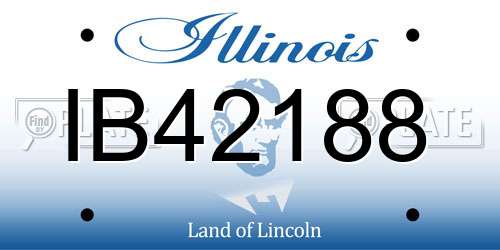IB42188 Illinois License Plate
